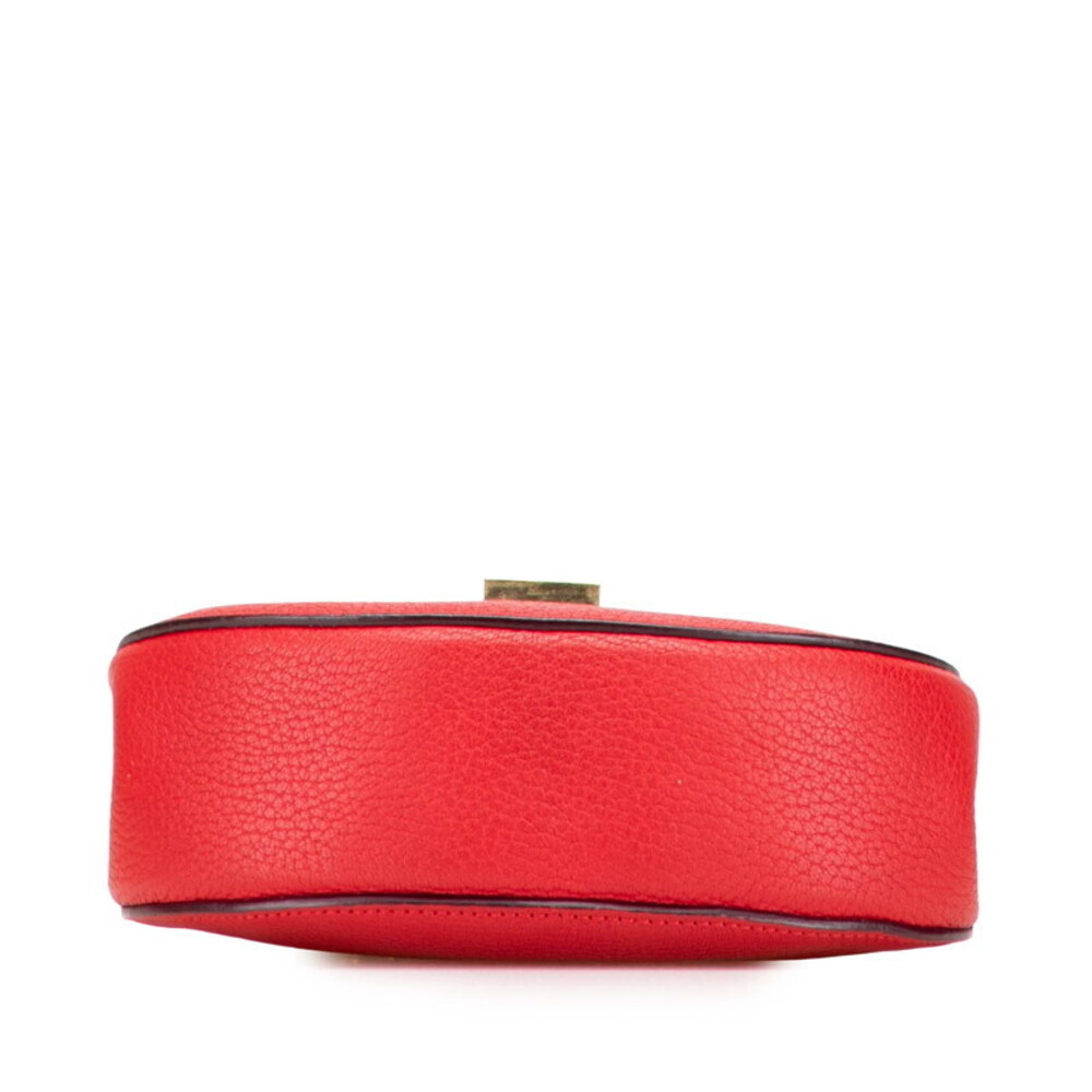 Chloe Shoulder Chain Drew Red Bag Leather View 3